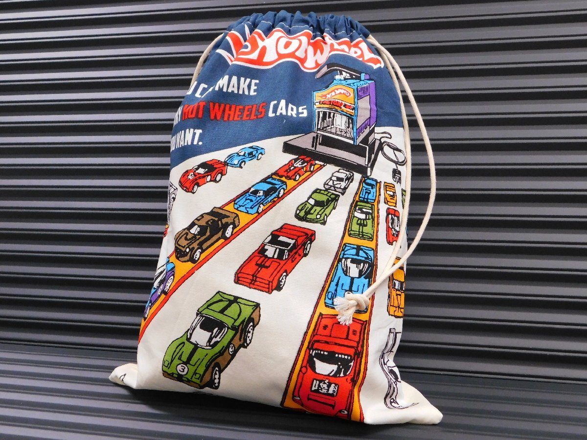 ◆送料\185◆【HOT Wheels・ホットウィール】※《アドバダイジング 巾着袋 /Lサイズ》 340×260mm シューズバッグ アメリカン雑貨拍卖