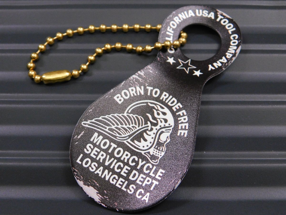 ◆送料\140◆【カラフル シューホーンキーホルダー】※《BIKER・バイカー / ブラック》 靴べら キーリング アメリカン拍卖