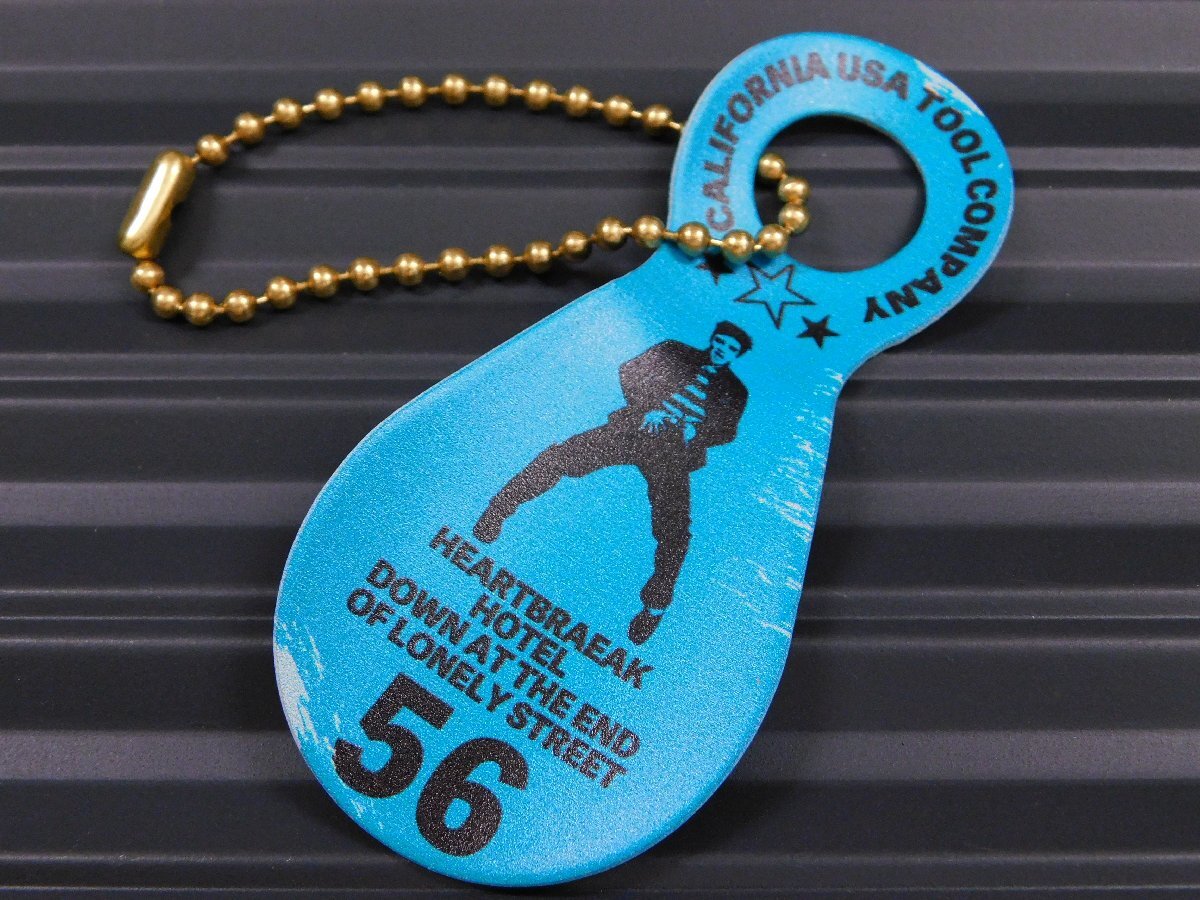 ◆送料\140◆【カラフル シューホーンキーホルダー】※《ELVIS・エルヴィス / ターコイズ》 靴べら キーリング アメリカン拍卖