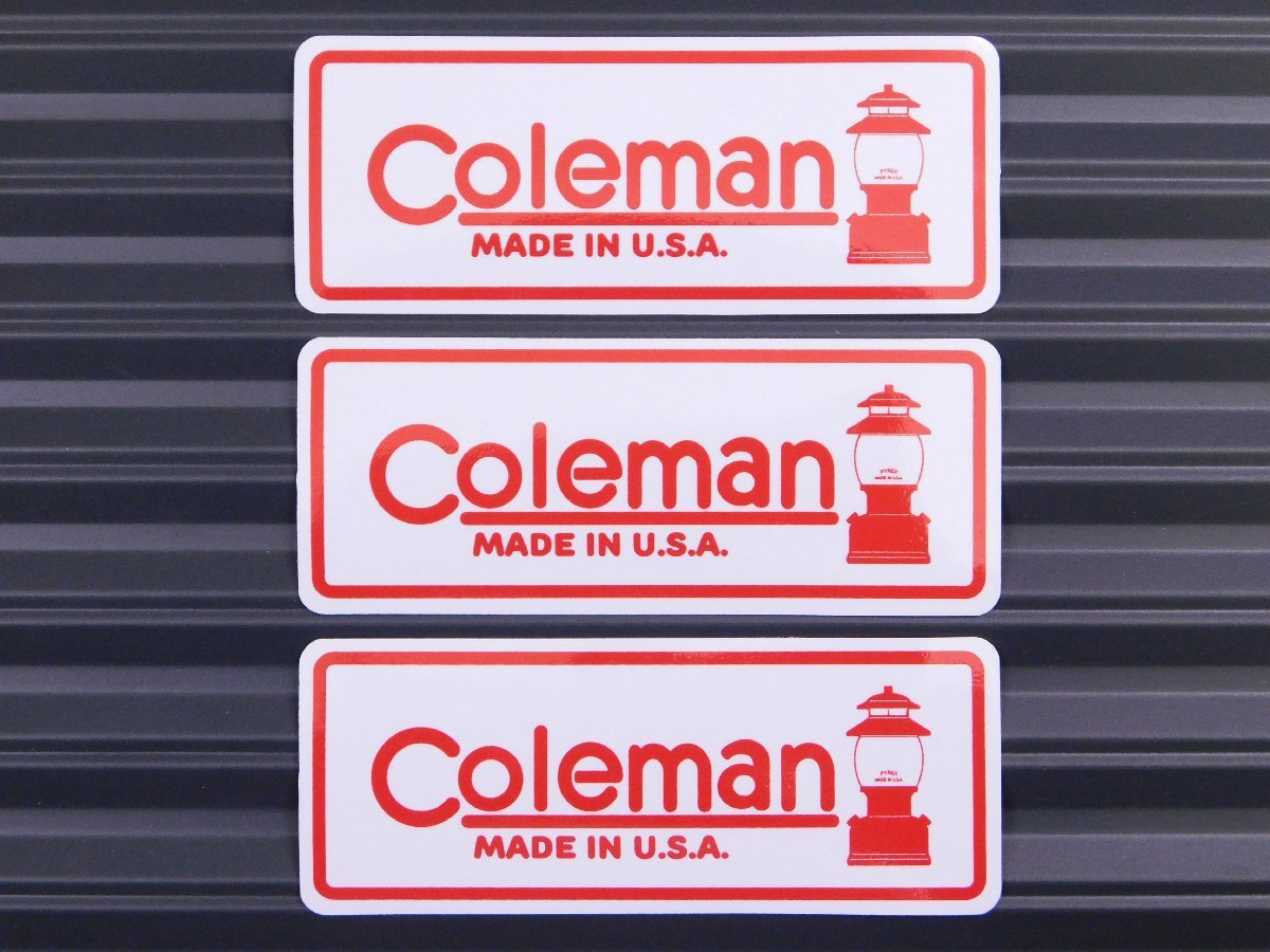 ◆送料\110◆【Coleman・コールマン】※《レーシングステッカー/3枚セット》 (品番ms112) アメリカン雑貨 ガレージ拍卖