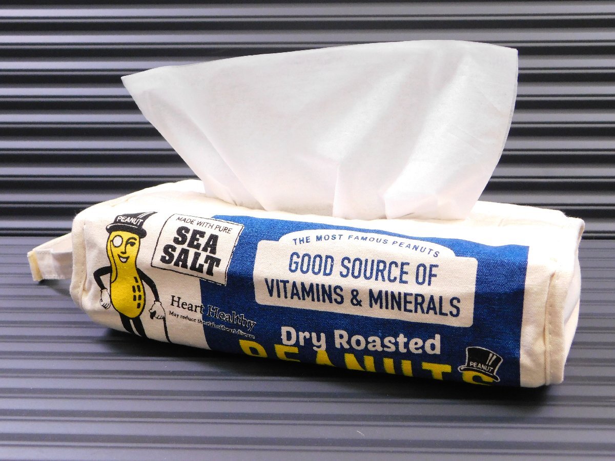 ◆送料\185◆【Mr.PEANUT・ミスターピーナッツ】※《ティッシュペーパーホルダー / 生成り》 ティッシュカバー アメリカン雑貨拍卖