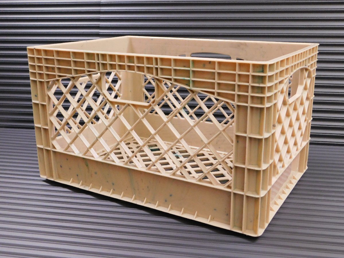 【ミルククレート / SAND・ベージュ】※《AS MILK CRATE RECTANGLE》 アメリカン雑貨 インテリア収納 ドリンクケース コンテナ ボック拍卖