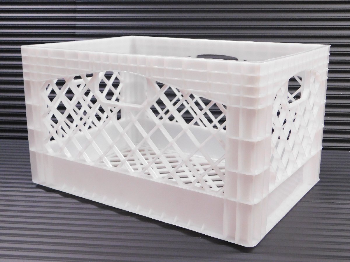 【ミルククレート / ホワイト】※《AS MILK CRATE RECTANGLE》 アメリカン雑貨 インテリア収納 ドリンクケース コンテナ ボックス拍卖