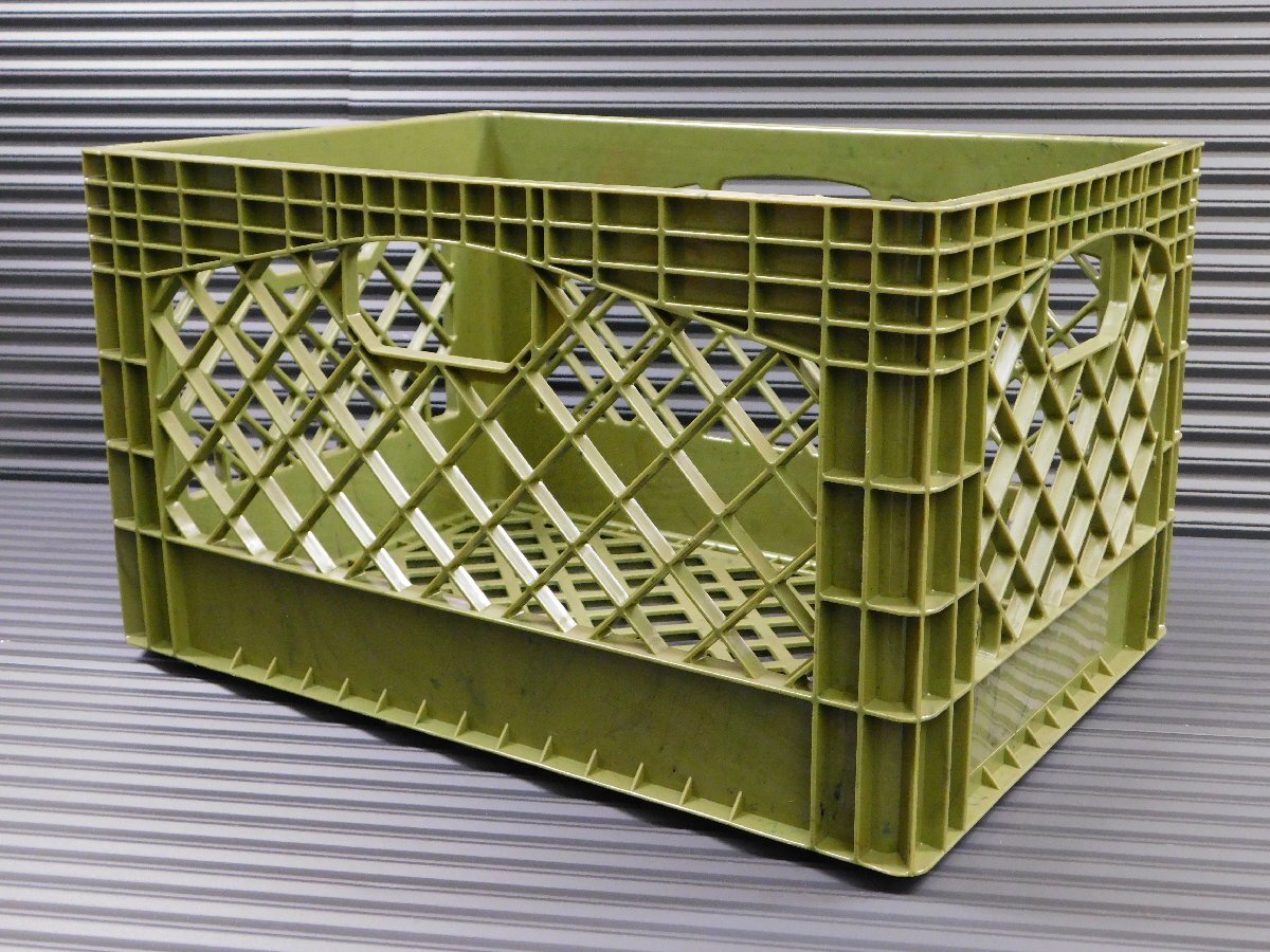 【ミルククレート/CAMO・カーキ】※《AS MILK CRATE RECTANGLE》 アメリカン雑貨 インテリア収納 ドリンクケース コンテナ ボックス拍卖