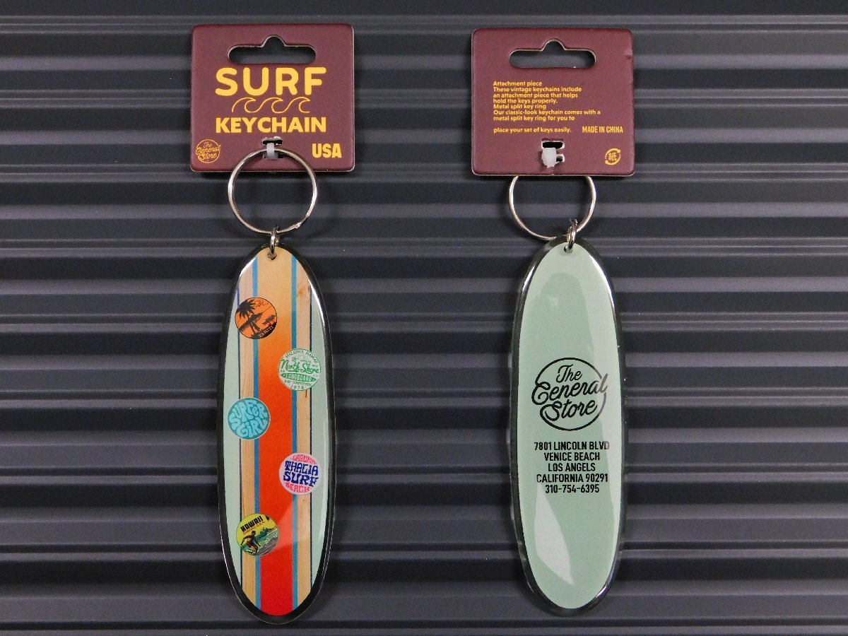 ◆送料\140◆【サーフキーチェーン】※《SURF / グリーン》 サーフボード アクリル キーホルダー拍卖