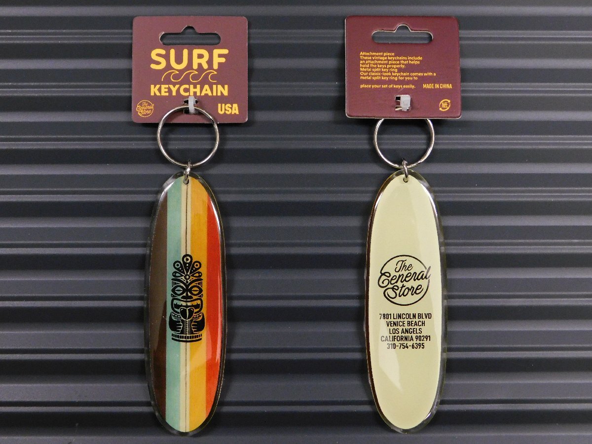 ◆送料\140◆【サーフキーチェーン】※《TIKI HAWAII / マルチカラー》 サーフボード アクリル キーホルダー拍卖