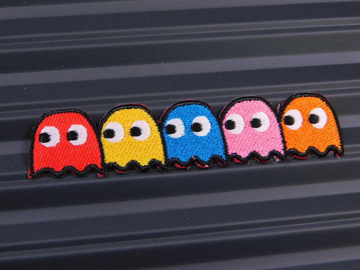 ◆送料\110◆【Packman Monster・パックマン モンスター】※《アイロン刺繍ワッペン》 アメリカン雑貨 刺繍ワッペン アイロンワッペン拍卖
