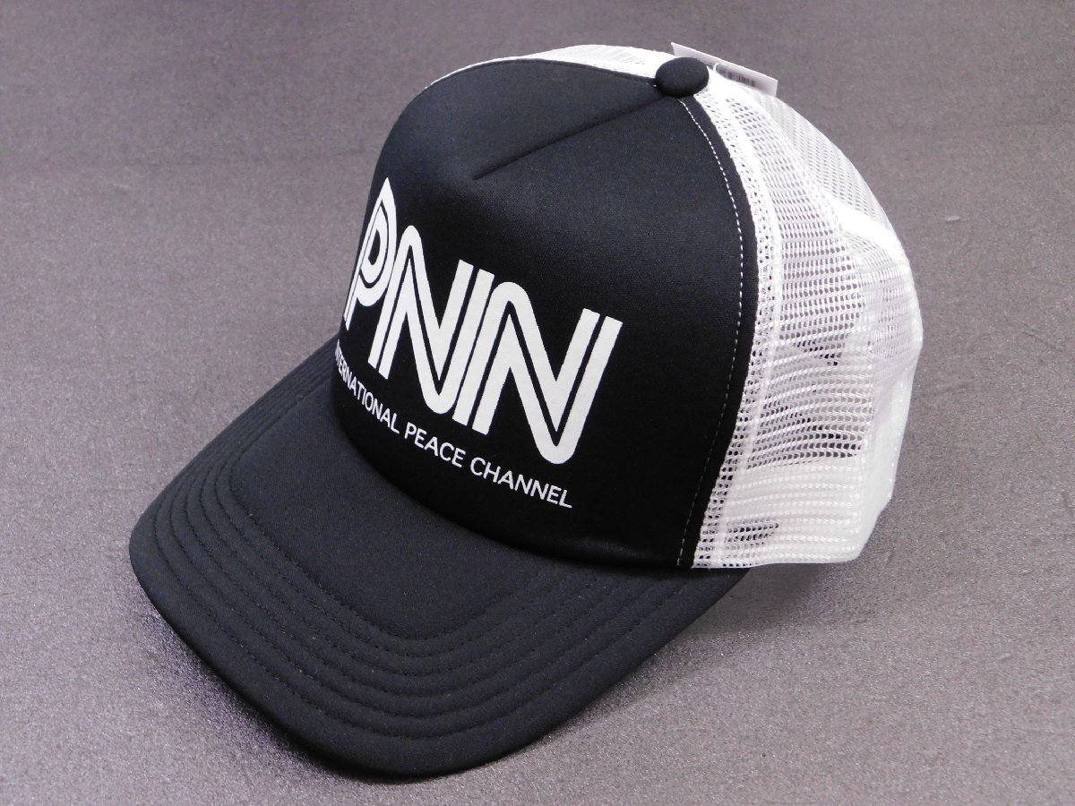 ◆送料\450◆【ピースキャップ・PEACE CAP】※《PUP-06 / ブラック×ホワイト》 メッシュキャップ アメカジ アメリカン雑貨拍卖