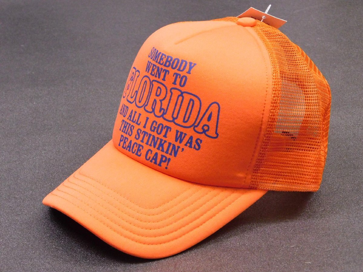 ◆送料\450◆【ピースキャップ・PEACE CAP】※《PUP-29 / オレンジ》 メッシュキャップ アメカジ アメリカン雑貨拍卖