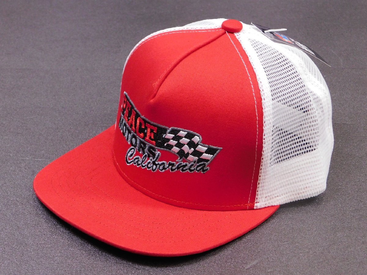 【ピースキャップ・PEACE CAP】※《PCW-17 / 刺繍ワッペン レッド》 メッシュキャップ アメカジ アメリカン雑貨拍卖
