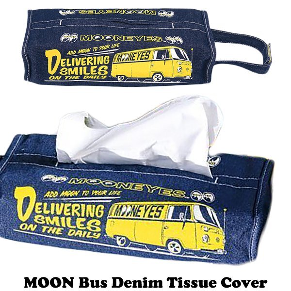 ◆送料無料◆【MOONEYES・ムーアイズ】※《MOON Bus ティッシュカバー / デニム》 MG786DM アメリカン雑貨 拍卖