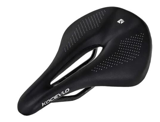 Kocevlo サドル カーボン 240x155mm ショートサドル クッション お尻痛くない 衝撃吸収 穴あき 拍卖
