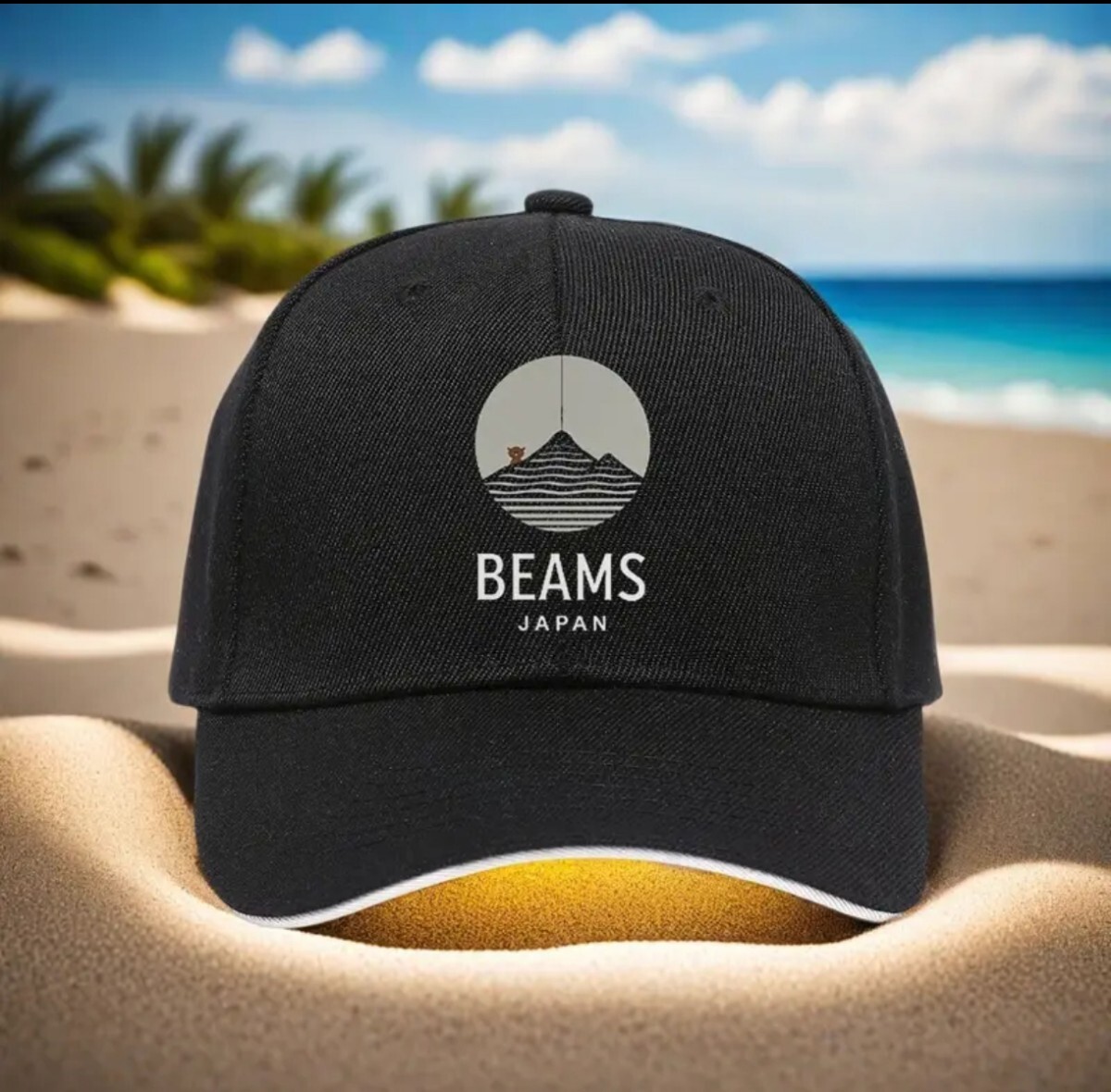 LW1469404 黒 ビームズジャパン マウンテン&ベア 調節可能な野球帽拍卖