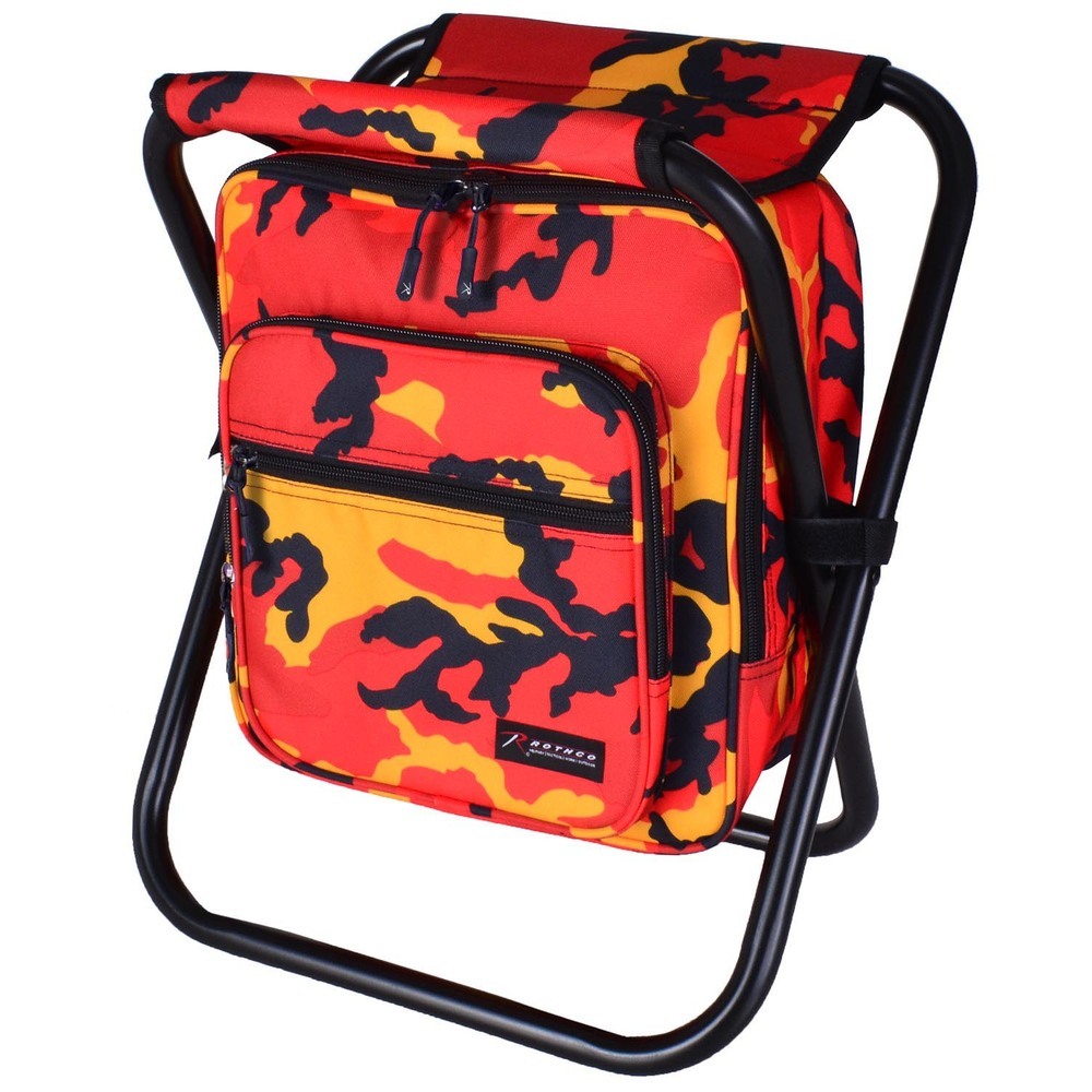 ☆ SavageOrangeCamo ☆ ROTHCO チェアリュック リュック 椅子付き ROTHCO チェアリュック 保冷リュック おしゃれ 椅子付きリュック拍卖