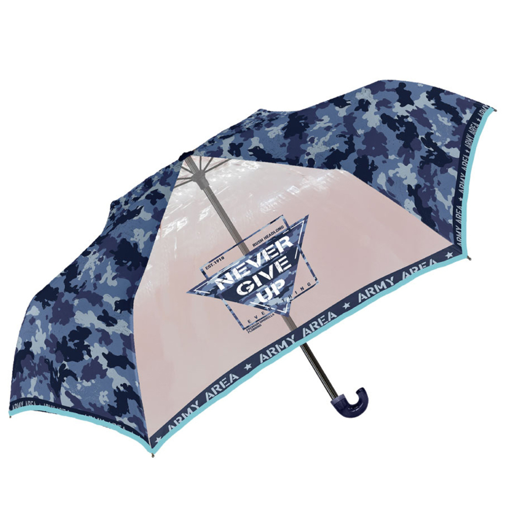 ★ グランジカモフラージュネイビー ★ boys 折り畳み傘 50cm 折りたたみ傘 子供用 50cm 折り畳み傘 雨傘 傘 男の子拍卖