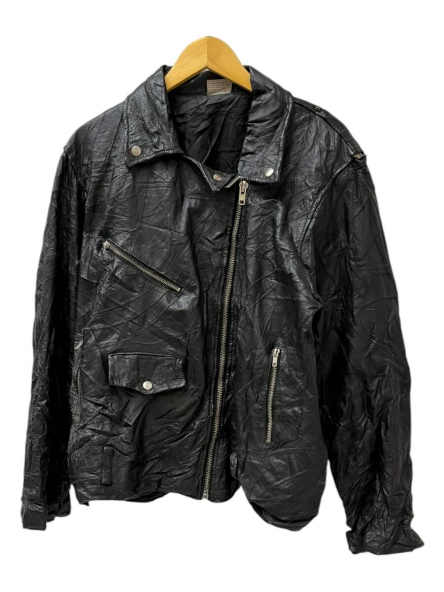 FLIGHT PATH ダブルライダースジャケット レザー 本革 M ブラック パッチワーク メンズ/036拍卖