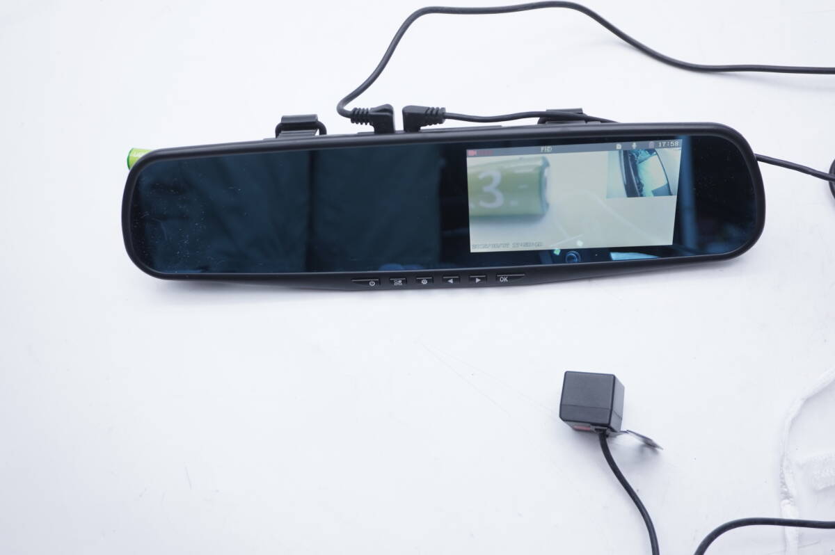 前後2画面 ミラー型 ドライブレコーダー + リアカメラ HD 1080p拍卖