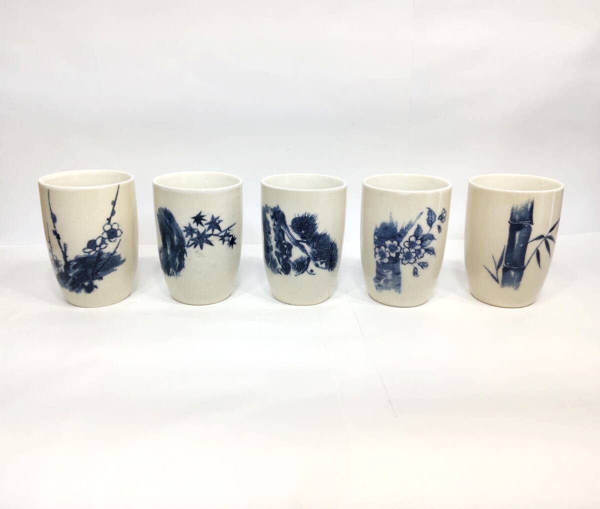 未使用 新古品 湯呑み 5客(5個)セット 高さ8.7cm 幅6.2cm 陶器 和 湯呑 湯飲み拍卖