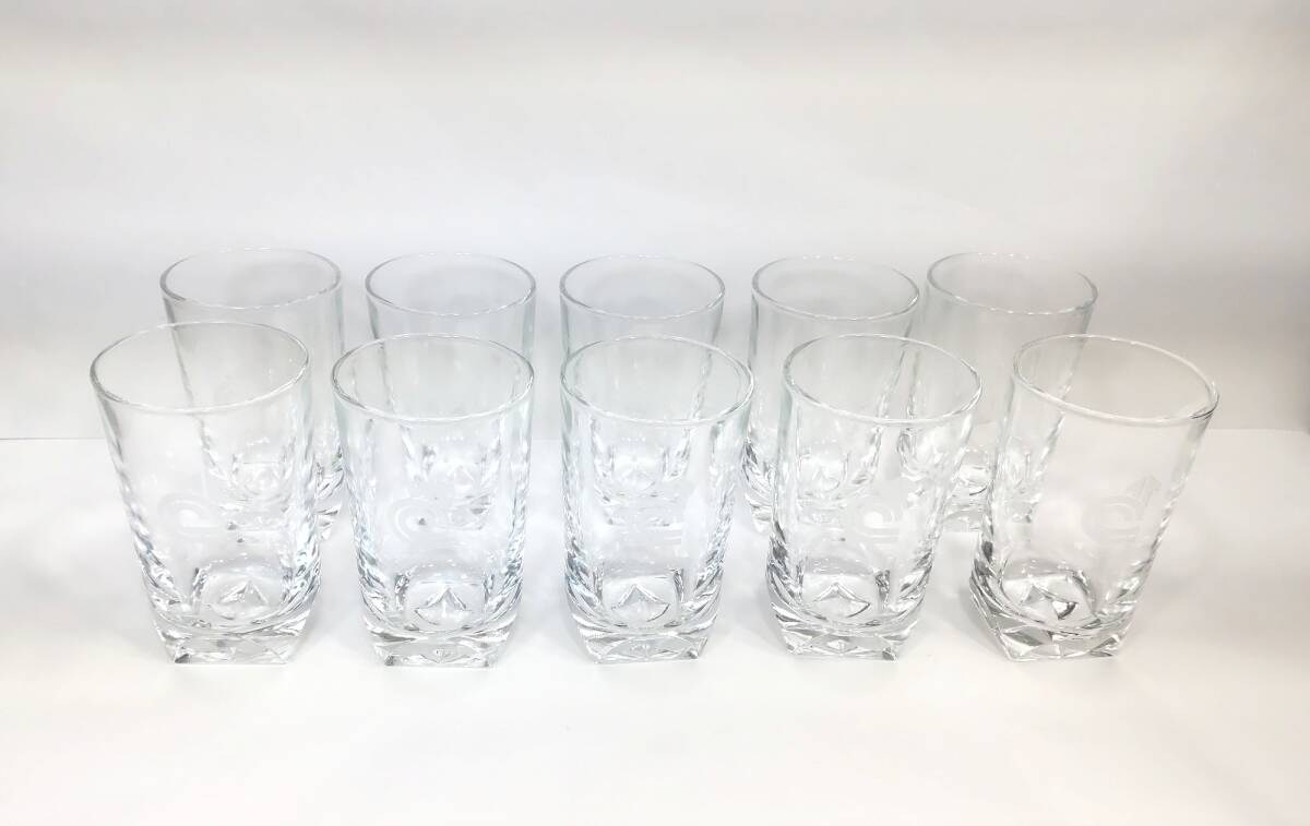 未使用 新古品 コップ 直径6cm×高さ10cm 10個セット グロスミン原液ロゴ入り 小さめ 小さい グラス タンブラーグラス ガラスコップ 厚底拍卖
