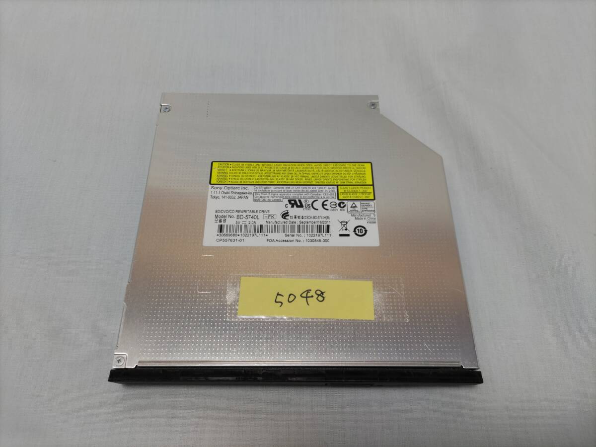 Sony Optiarc スリム型内蔵Blu-rayドライブ BD-5740L 12.7mm厚 中古品 動作品 NO:5048拍卖