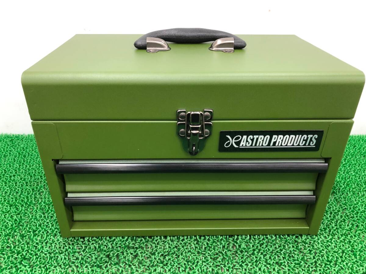 【中古品】アストロプロダクツ コンパクトツールボックス2段 モスグリーン 〇 IT9N0IN4SPTO拍卖