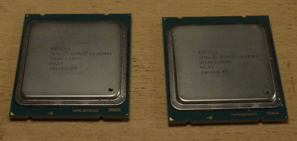 Intel Xeon E5-2620 V2 SR1AN 2.10GHz 2個セット  LGA2011拍卖