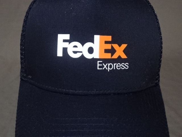 激レア USA購入 アメリカ企業モノ 世界最大手 物流サービス フェデックス【FedEx】【Express】ロゴプリント入り メッシュキャップ 中古良品拍卖