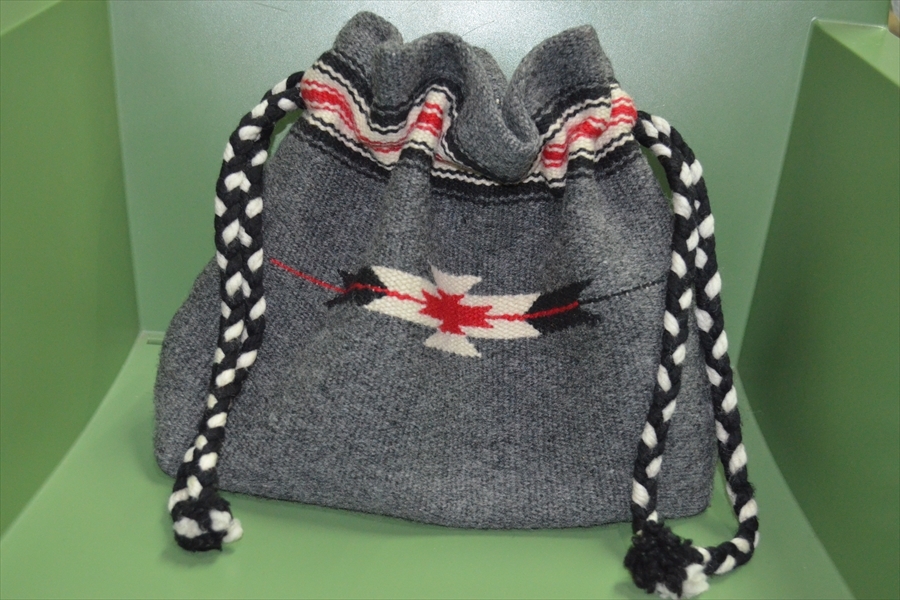 ヴィンテージ 古着 VINTAGE オルテガ チマヨ柄 バッグ 巾着 鞄 裏地破れ D8205拍卖