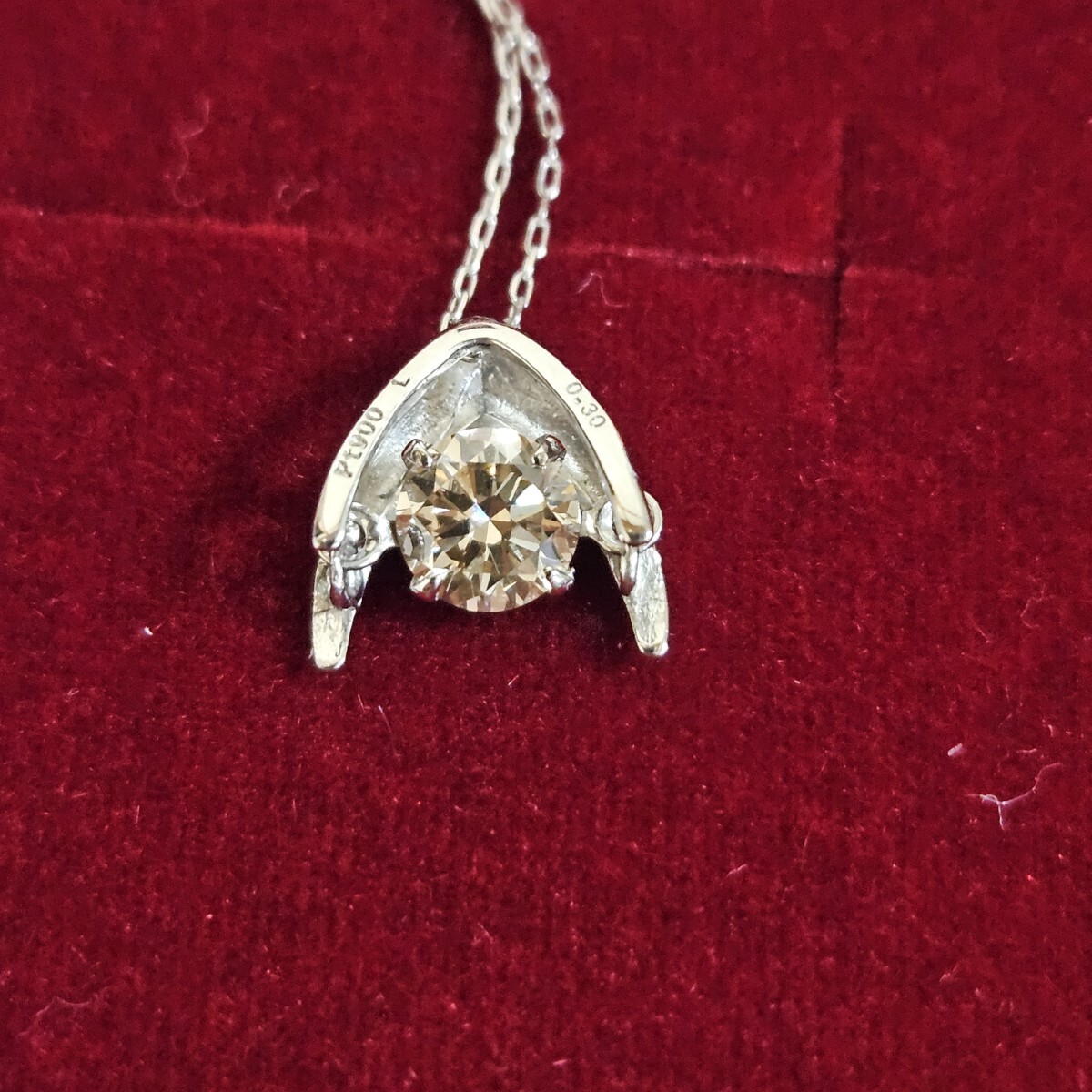 未使用 プラチナ ネックレス ダイヤモンド pt900 pt850 0.3ct 拍卖