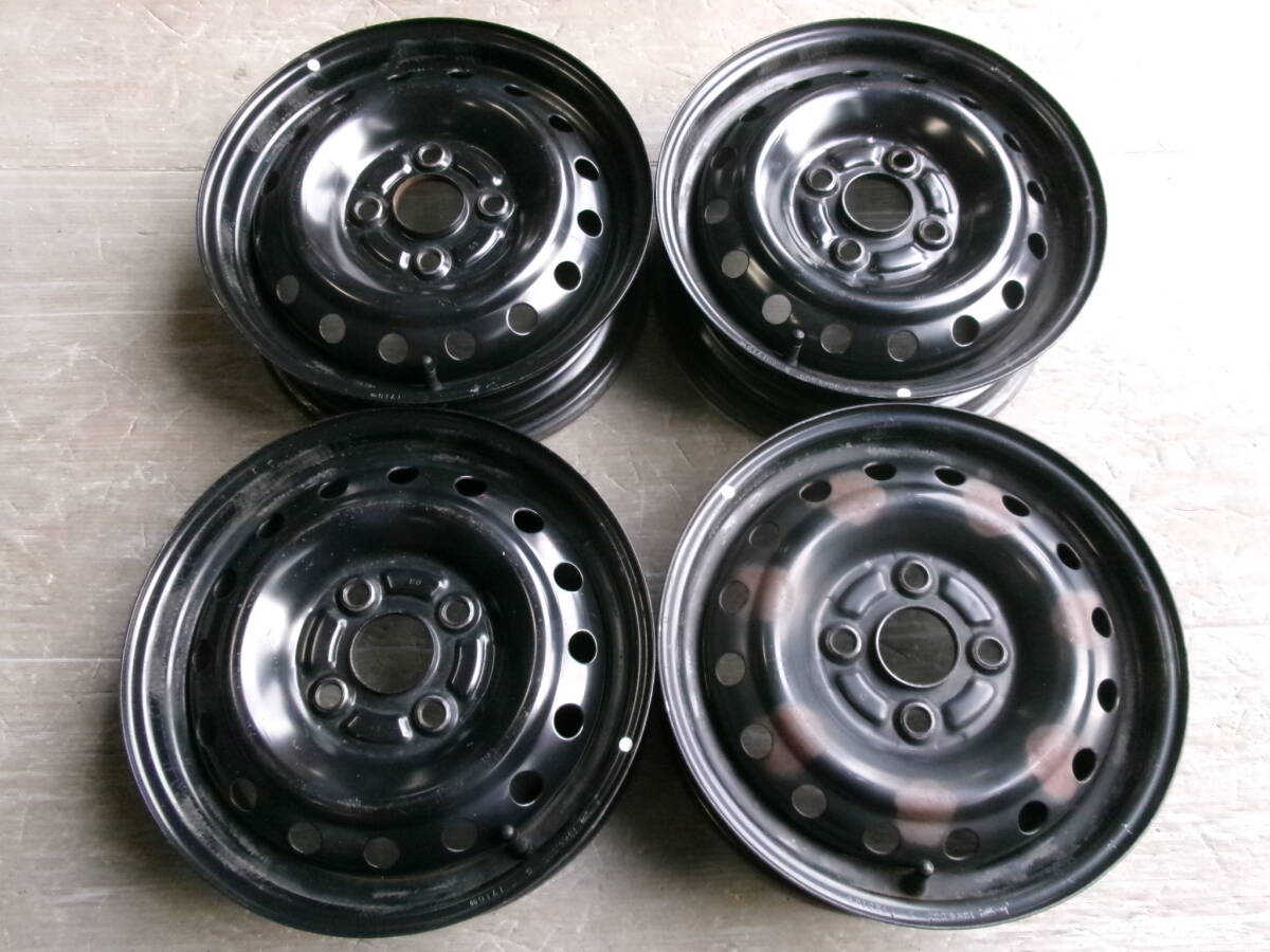 【ダイハツ】タント ムーヴ ミラ 純正スチールホイール 13x4J 4-100 +40 ハブ54☆4本セット 50521-10 検)ムーブ エッセ拍卖