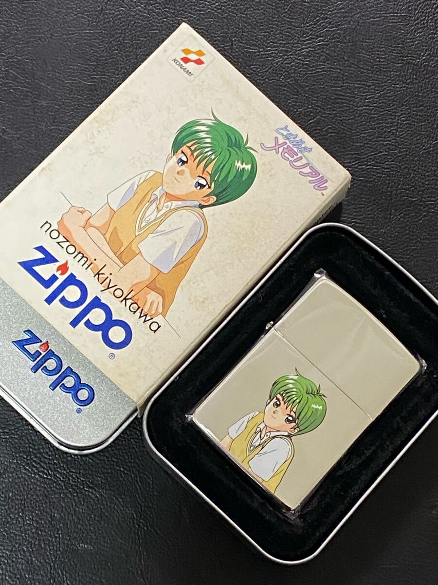 zippo ときめきメモリアル 清川 望 両面加工 希少モデル 1996年製 Nozomi Kiyokawa シルバーインナー 1996年製 缶ケース 保証書付き拍卖