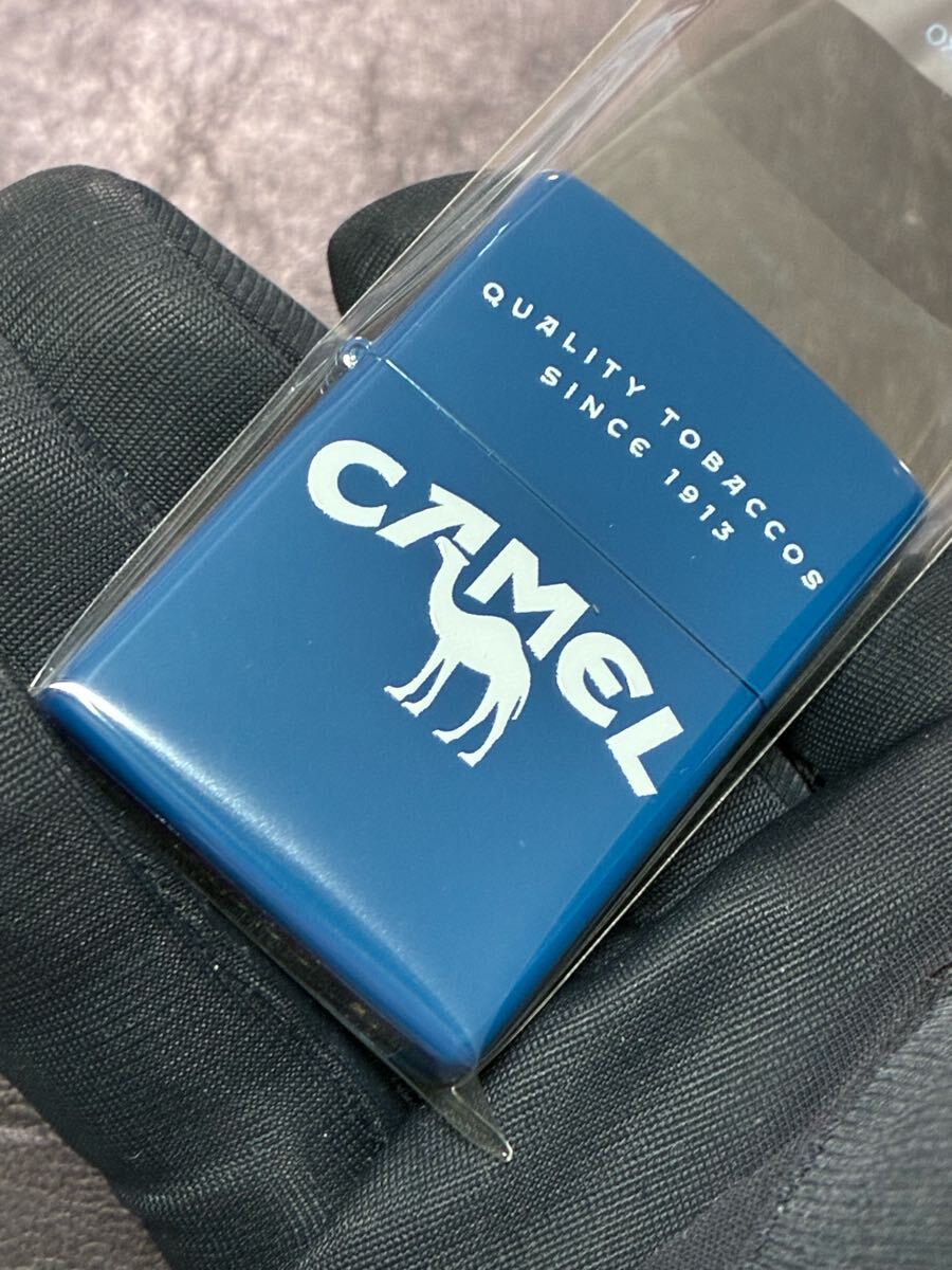 zippo キャメル 両面加工 限定品 ブルー 希少モデル 2020年製 CAMEL QUALITY TOBACCOS シルバーインナー 2020年製拍卖