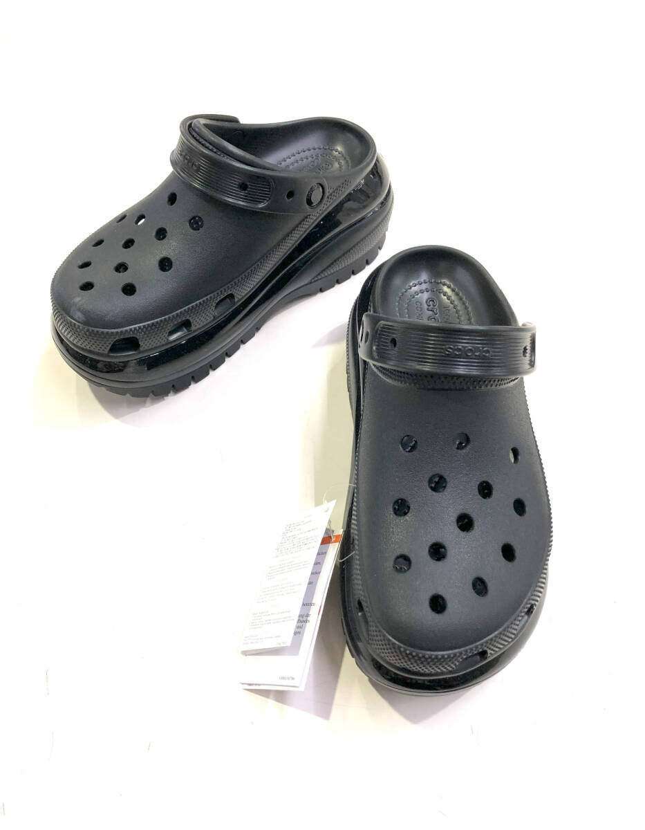 CROCS クロックス 207988-001 CLASSIC MEGA CRUSH CLOG クラシック メガクラッシュ クロッグ サンダル 25cm ブラック タグ付拍卖