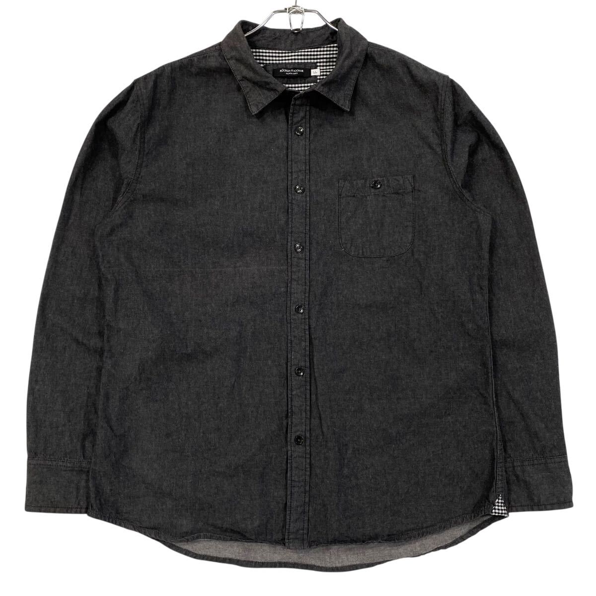 RUCKEN BACCHAR(リッケンバッカー)長袖シャツ メンズLL ダークグレー系拍卖