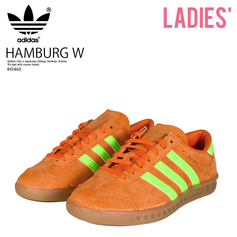 ■新品■adidas/アディダス■HAMBURG W ハンブルク ウィメンズ■23.0cm■オレンジ スエード レディース スニーカー クラシック■IH5460拍卖