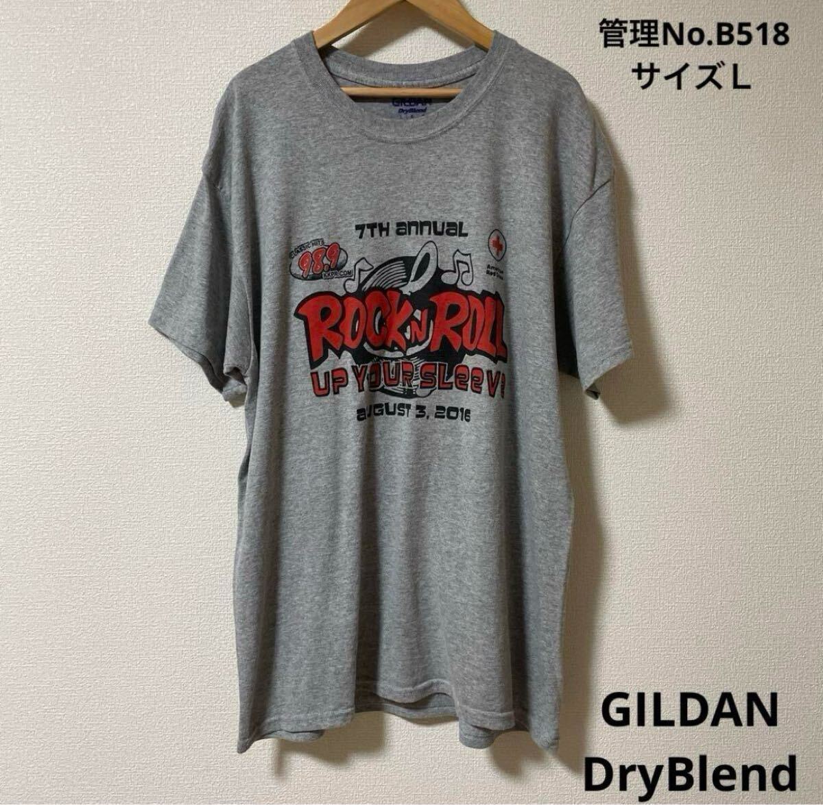 ★送料無料★ 即決 メンズ USA古着 片面プリント GILDAN DryBlend サイズL拍卖