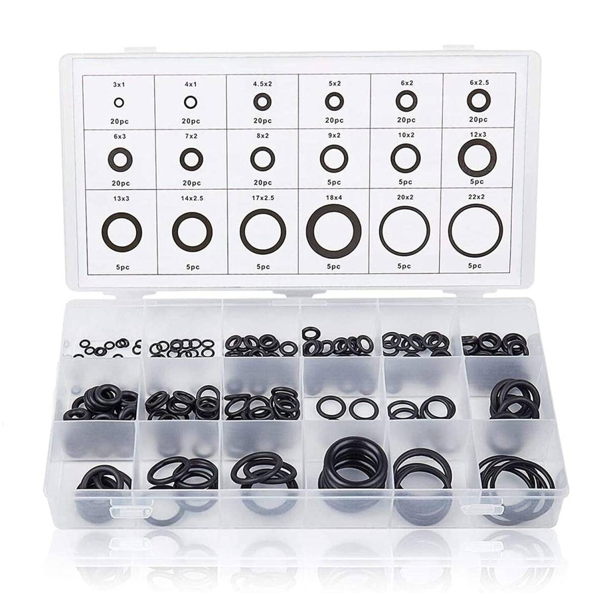 ★★Oリング 225個セット 18サイズ 汎用 ゴム製 耐熱 耐油 防水 完全密封 ワッシャー シールガスケット 自動車 バイク 機械修理 水道拍卖