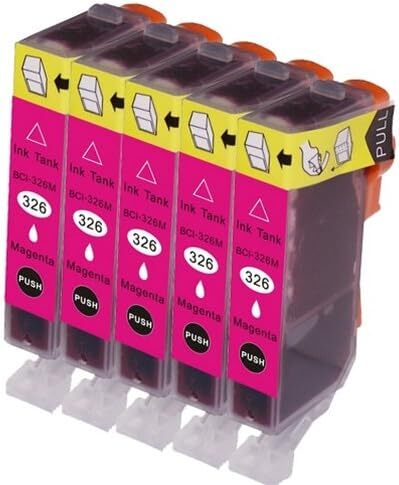 ★★ インク 【互換インク】 キャノン canon キヤノン BCI-326 カートリッジ 汎用インク 純正 汎用 BCI-326 5個パック(マゼンタ 赤)拍卖