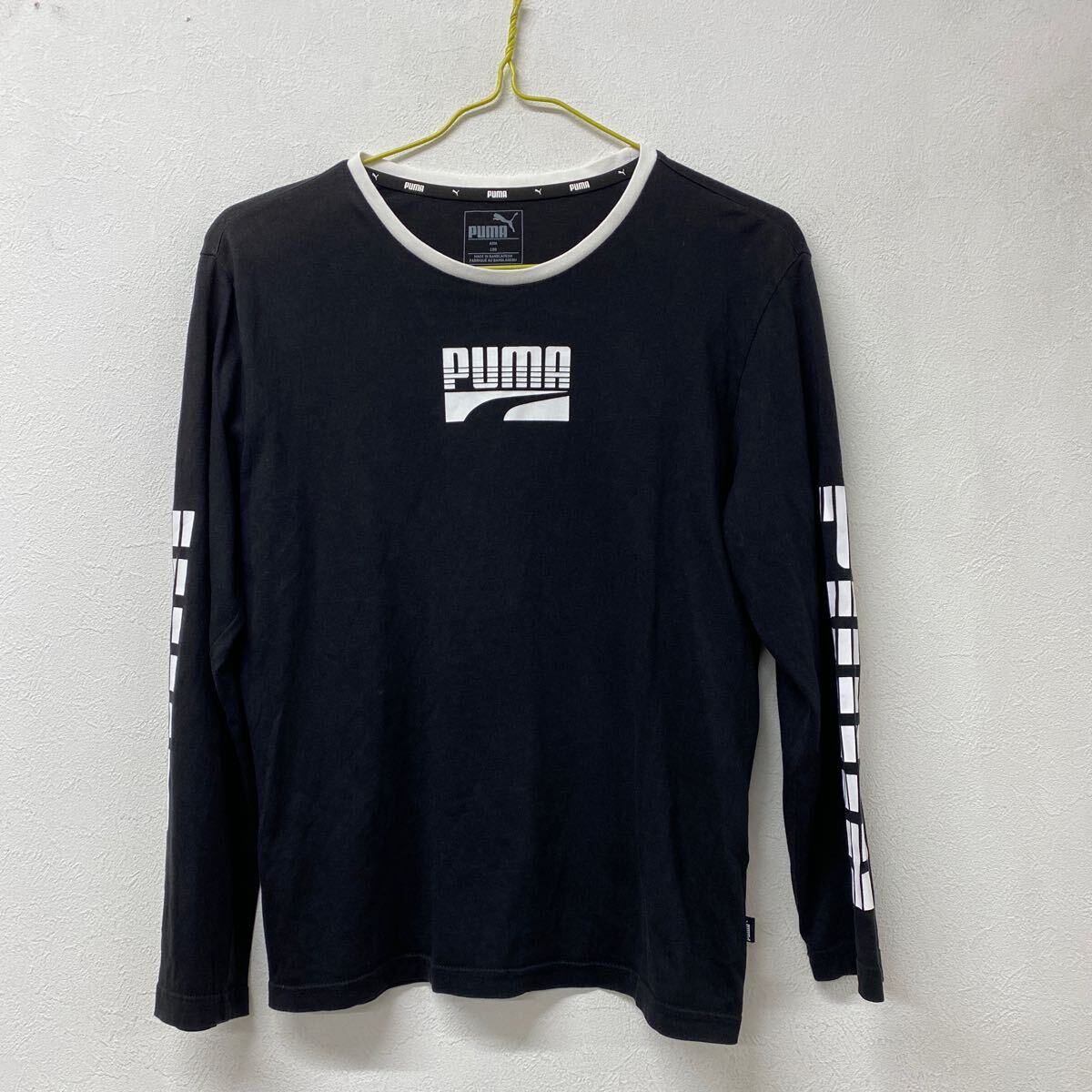 pumaプーマ キッズ150㎝  長袖 Tシャツ  黒 だ21拍卖
