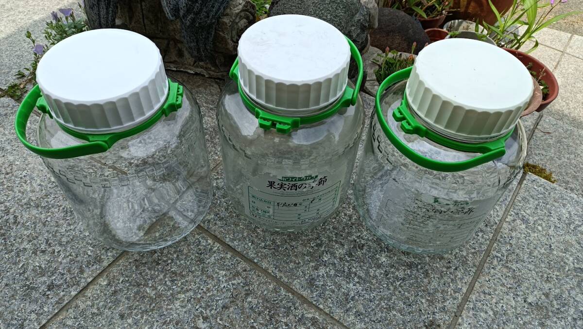 ホワイトリカー 果実酒空瓶 4リットル用 3本 中古品 保管品拍卖