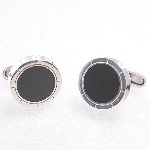 ブルガリ/925×ブラックエナメル ラウンド カフス スターリングシルバー 仕上げ済み(16078)拍卖