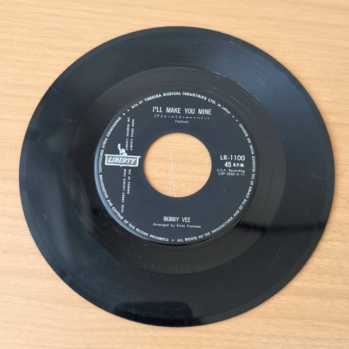 【盤のみ】Bobby Vee Suspicion / I`ll Make You MIne ボビー・ヴィー 中古EPレコード ★8拍卖