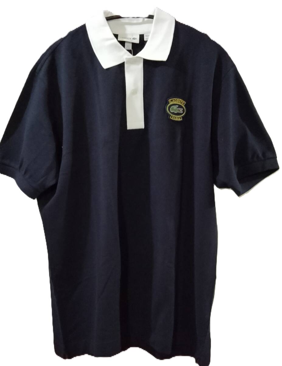 未試着 ラコステ 大きいサイズ オーバルエンブレム コントラストカラー ポロシャツ 7 XXL PH7369 身幅64 紺拍卖