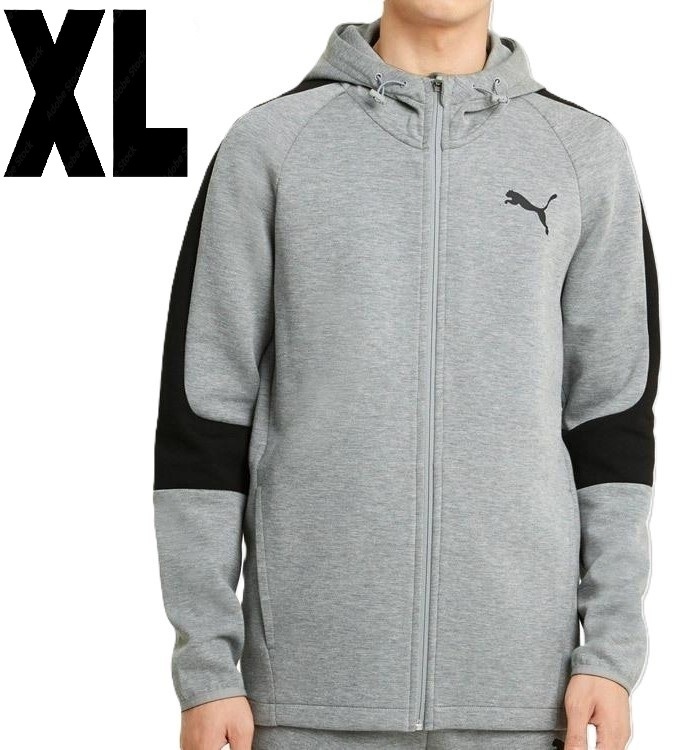(プーマ15,18,20,31,32)定価7,700円 新品 プーマ スウェットジャケット 588889 グレー メンズXL 秋冬向け拍卖