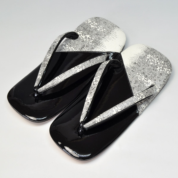 ハスヅキ半月トカゲ雪駄本皮底 【1105】黒 Lサイズ拍卖