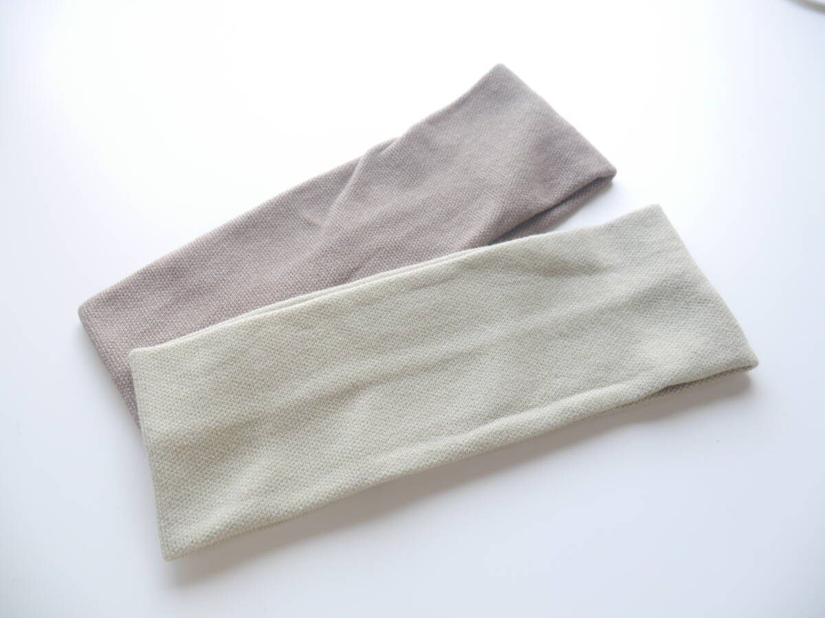 117 未使用品 コットンヘアバンド2枚組 綿100% 跡がつきにくい 髪留め 汗止め 洗顔 スポーツ時にも 幅約8.5㎝ 日本製拍卖