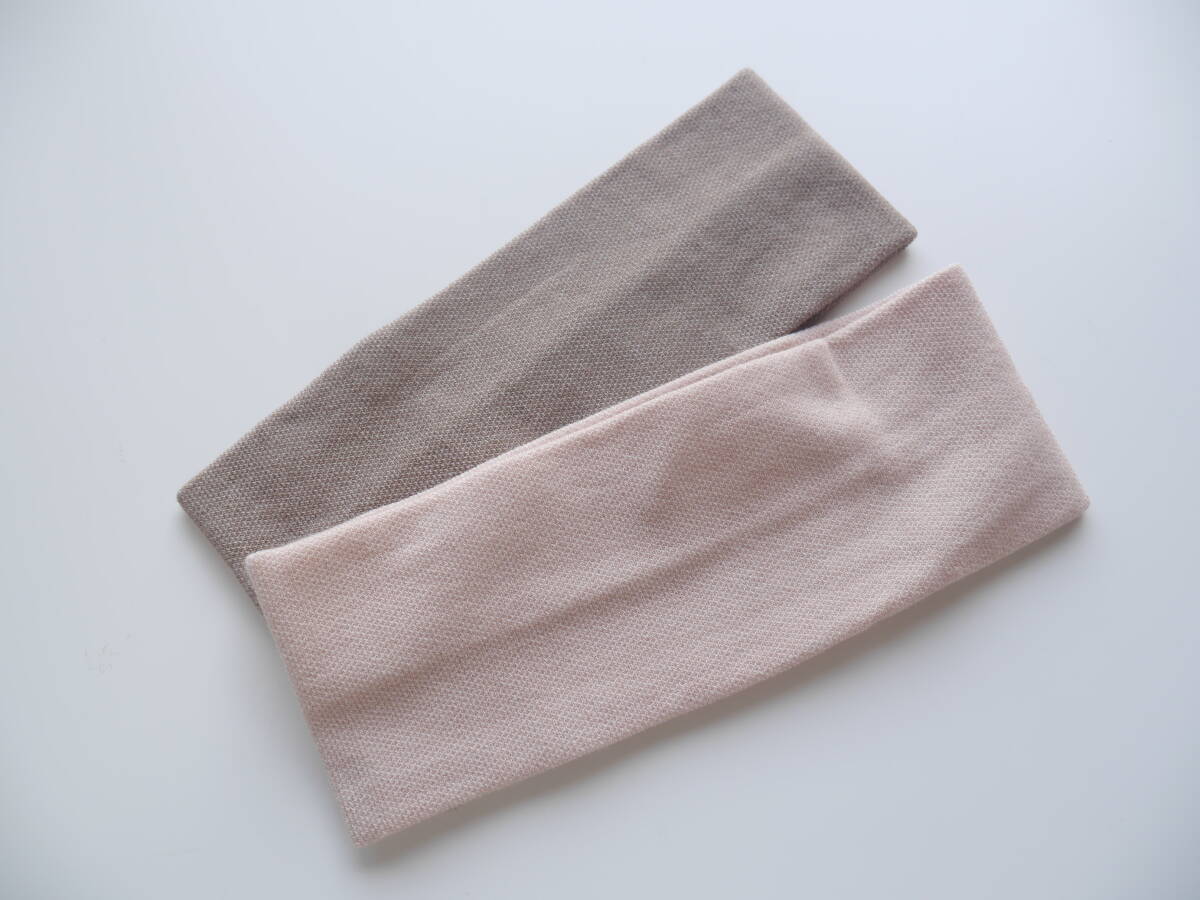 118 未使用品 コットンヘアバンド2枚組 綿100% 跡がつかない 髪留め 汗止め 洗顔 スポーツ時にも 幅約8.5㎝ 日本製拍卖
