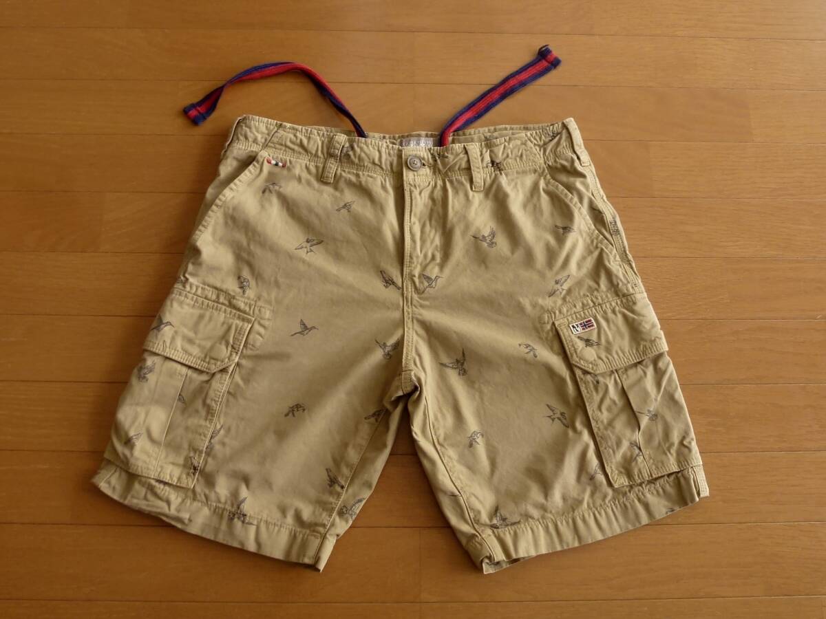 良品 napapijri ナパピリ ハーフパンツ/ショートパンツ 鳥柄 即決あり!拍卖