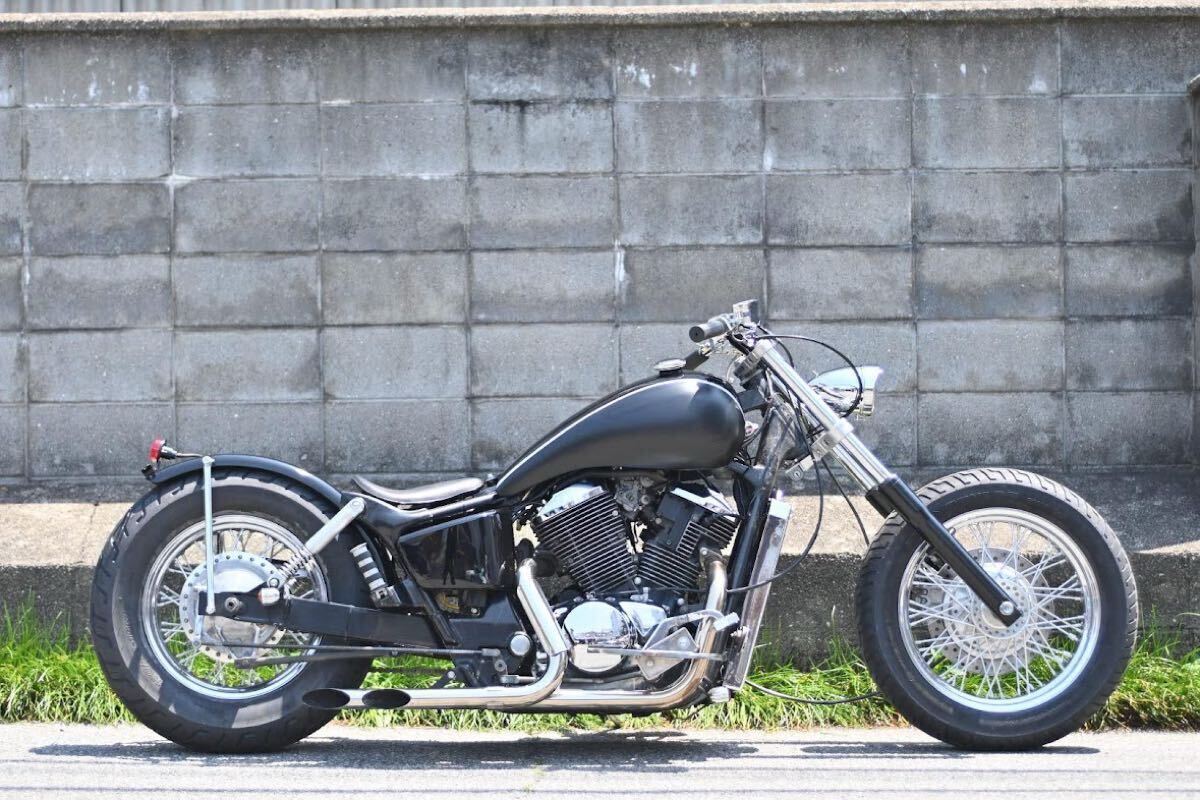 ホンダ シャドウ400 フルカスタム 車体 ボバー アメリカン バイク ハーレー スティード ドラスタ バルカン 大阪 現状販売拍卖