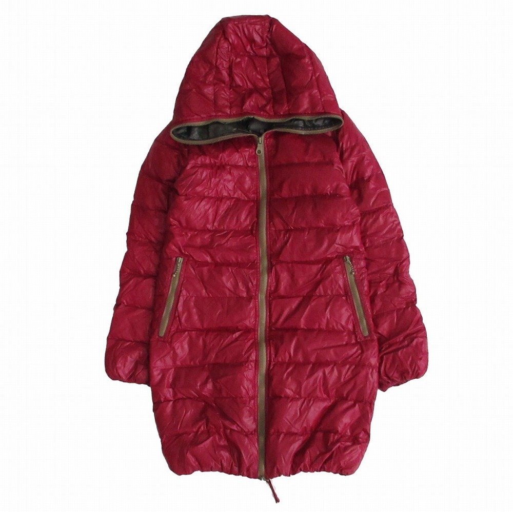 DUVETICA デュベティカ ACE エース フルジップ ダウンコート アウター 赤紫 サイズM レディース 【中古】拍卖